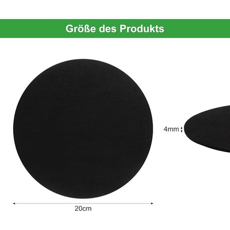 Dessous de bouteille ronds, Dessous de bouteille lavables, Protecteur de table, Réutilisable pour les verres, Pots, Vases, Plaques et Bols (20cm)