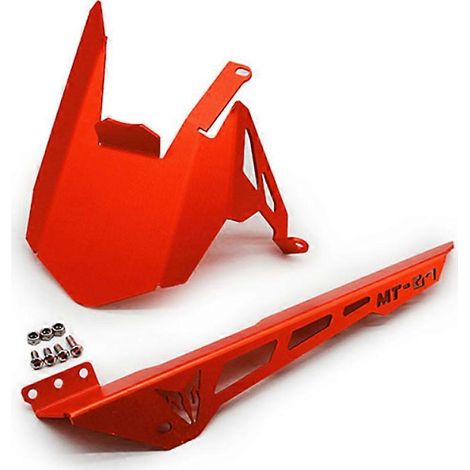 Convient pour Yamaha MT-07 FZ07 13-17 ans, garde-boue arrière en alliage d'aluminium, cache décoratif, couvercle de chaîne, carter de chaîne (ensemble rouge) (1/5)