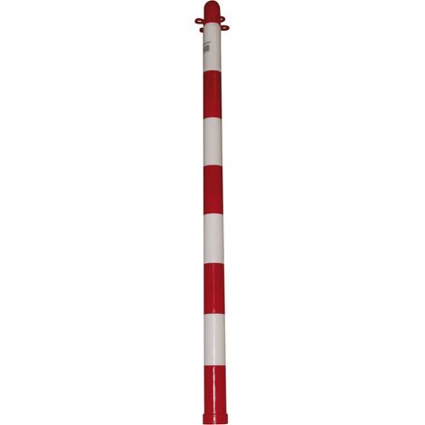 Colonnine bianche e rosse per delimitazione e aree riservate e base di fissaggio Brixo - Colonnina
