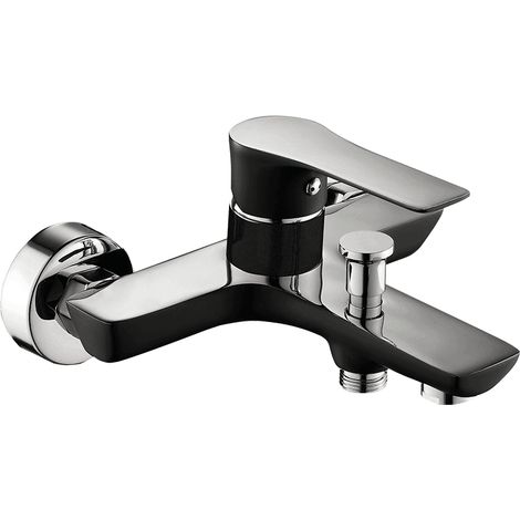 RAILA Wandarmatur für Badewanne in Schwarzchrom