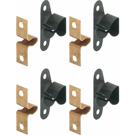 – Lot de 4 loqueteaux à ressort bronze et doré – Fermeture meuble porte placard étagère – Dimensions 15x10x30mm (1/3)