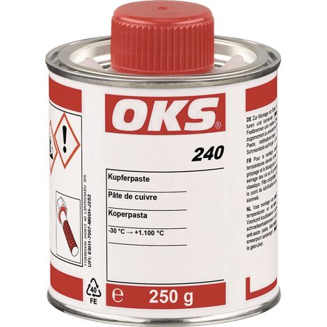OKS Antifestbrennpaste (pasta di rame) 240 barattolo a pennello 250 g - 1105850439