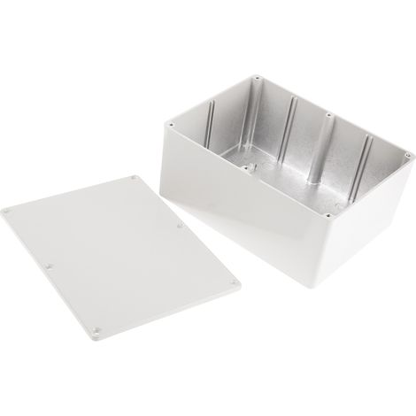 Boîtier RS PRO en Fonte d'aluminium, 165.8 x 127.3 x 76.3mm, Gris, Blindé ( Prix pour 1 )