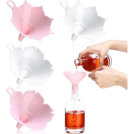 entonnoirs de cuisine en forme de fleur – Suspendables et polyvalents – Pour liquides, épices et particules (1/4)