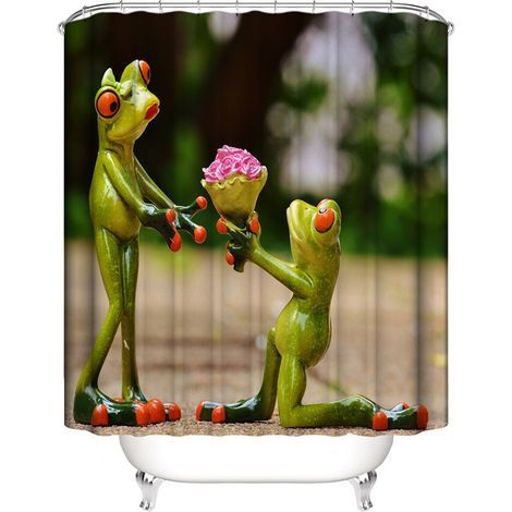 Rideau de Douche de Animaux 180180 cm(L'amour), Rideau de douc (1/4)