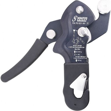 KRATOS SAFETY - Descendeur autobloquant sur corde tressée