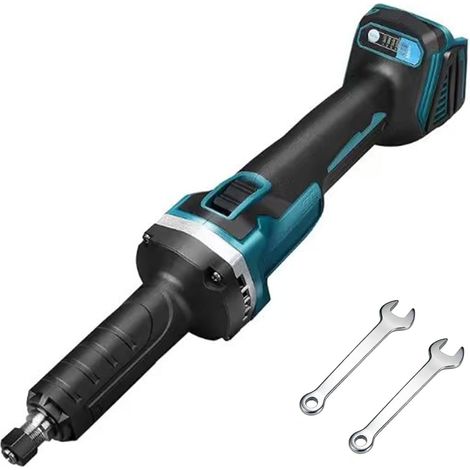 Battery Straight Sander Compatible with Makita 18 V Battery, Professional Multifunctional Tool Brushless Rod Grinder with 6 mm Drill Chuck and 4 Variable Speeds (Battery Not Included) (1/5)