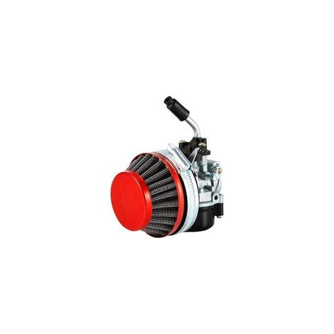 Carburetor Carburateur, carburateur de Course Rouge carburateur Filtre à Air carburateur câble d'accélérateur pour Moteur 2 Temps vélo motorisé ATV Quad (1/4)