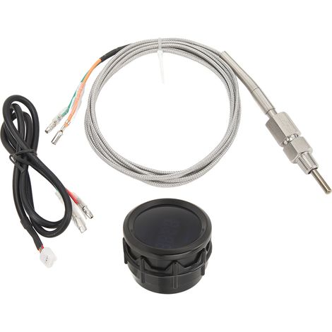 Indicateur de température des gaz d'échappement 52 mm, haute précision, universel, 12 V, 200 à 1300 °C, numérique (1/5)