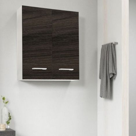 Pensile doppio sospeso Olmo Caffe' con maniglie cromate 60x22xh71 cm (1/2)