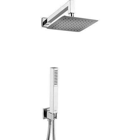 Kit Doccia Incasso Jacuzzi Rubinetteria con Soffione Quadrato 25x25 Garanzia 10 Anni (1/2)