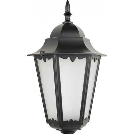 Testa lampione esterno retrò SU-MA E27 nero IP43 K1018H (1/5)