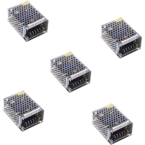 5X Transformateur AC 100V 240V A DC 5V 5A 25W Transformateur de Tension Commutateur Alimentation pour Bande de LED (1/5)