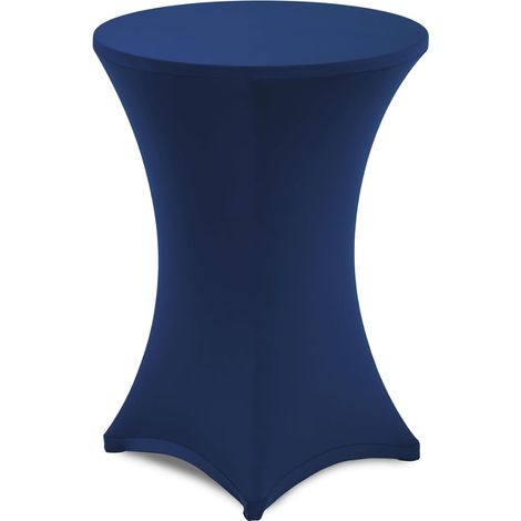 Cover for Table – Stretch Spandex – Multiple Sizes for Table Diameter 60 cm • Diameter 70 cm • Diameter 80 cm (Blue, Diameter 80 cm) (1/5)