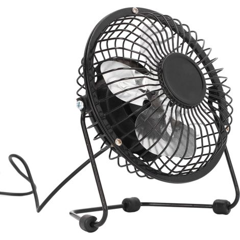 Ventilateur de bureau USB compact, rotation à 360°, ultra silencieux, portable, avec interrupteur à une touche et patin antidérapant pour le bureau. (1/5)