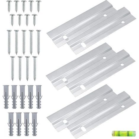 Z-Haken für schwere Rahmen – 6-teiliges professionelles Wandmontage-Set, Spiegel-/Bilderrahmenhalter ohne Bohren, stabile, ineinandergreifende Schienen für Spiegel und Bilder (1/5)