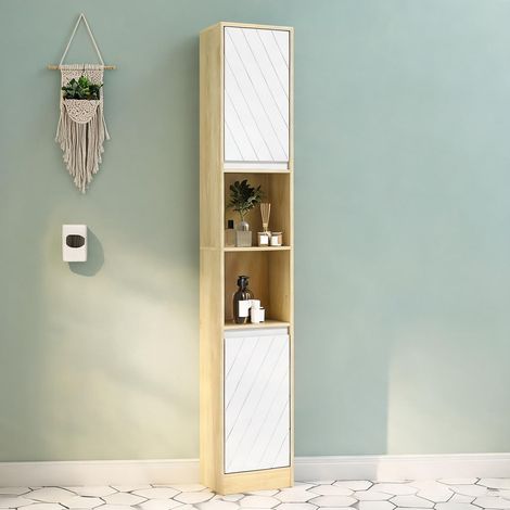 Armoire de rangement blanc 30 x 24 x 170 cm (1/5)