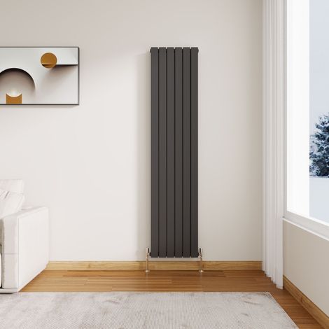 Stech Homes Flat Panel Radiator Designer Central Heating Vertical 1800 x 408mm Double Anthracite Rad (1/5)