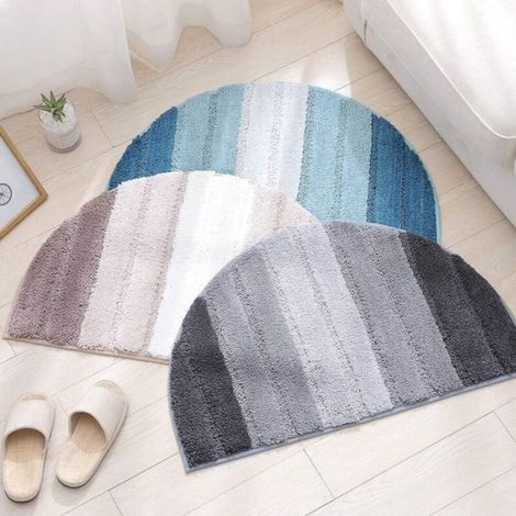 Tapis de porte semi-circulaire, tapis de bain doux et absorbant, antidérapant (1/5)