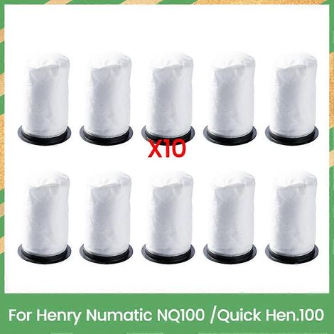 Lot de 10 sacs à poussière pour aspirateur Henry Numatic NQ100 / Quick Hen.100 : accessoires pour une efficacité de nettoyage accrue (1/5)