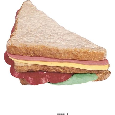 Demi Sandwich club artificiel en Plastique soufflé L 145x80 mm (1/3)
