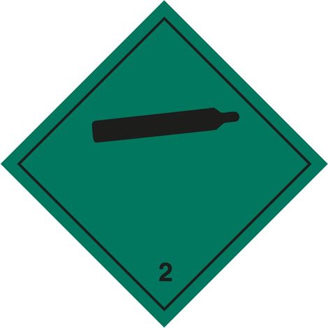 Etichetta autoadesiva o supporto alluminio A.D.R divisione 2.2 per Veicoli "Gas NON infiammabili" 300x300mm Modello - PVC adesivo