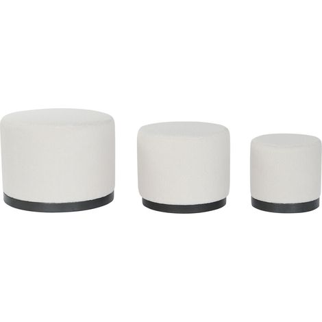 Reposapies Set 3 Poliester Mdf 60X60X45 Borreguito (1/3)