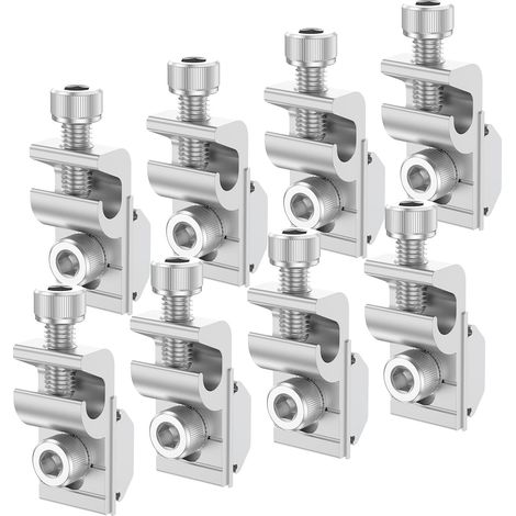 10pcs Grounding Clips,  Reusable Solar Panel Grounding Clips,  Weatherproof Solar Grounding Wire Clips for PV Module Photovoltaic Mounts (1/5)