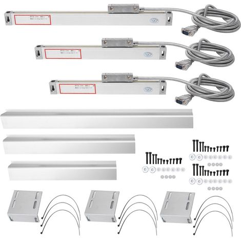 Encodeur de lecture numérique de précision, échelle linéaire 5um, 3 pièces, pour JC800 DRO(200mm300mm700mm)