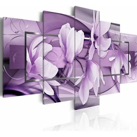Tableau vague violette - 200 x 100 cm (1/4)