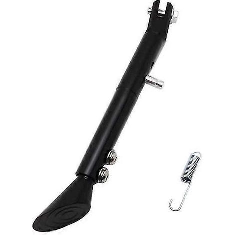 Motorrad-Seitenständer, verstellbar, aus Aluminiumlegierung, schnell montierbar, leicht – Schwarz