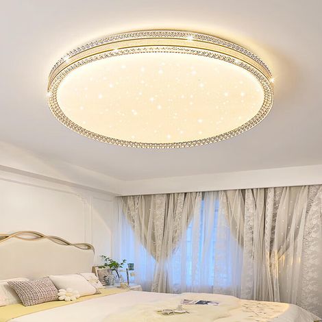 Plafonnier LED moderne, plafonnier de chambre de 40 cm de diamètre, lustre de salon 48 W pour éclairage décoratif intérieur. (1/5)