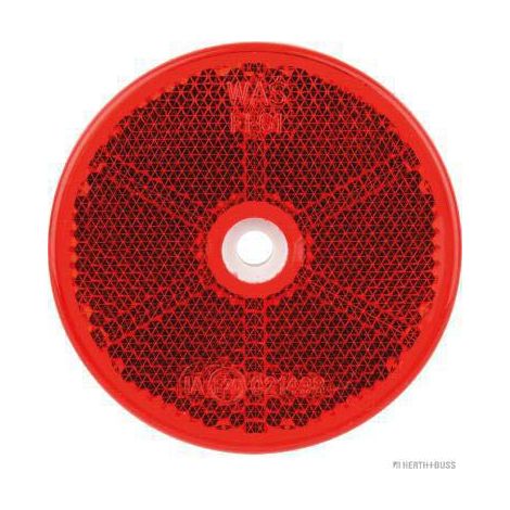 Runder Reflektor zum Aufschrauben, 60 mm, rot (1/2)