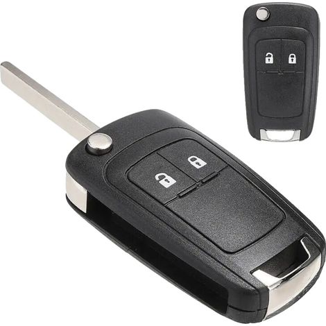 Custodia per telecomando, materiale in plastica e rame, 2 pulsanti, dimensioni 65 mm x 35 mm x 18 mm, compatibile con modelli Chevrolet, nuovo di zecca. (1/5)
