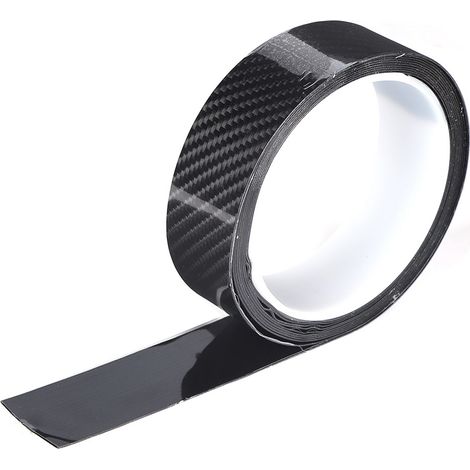 Film protecteur en fibre de carbone noire pour bord de portière de voiture, autocollant anti-rayures (3 cm x 3 m) (1/5)