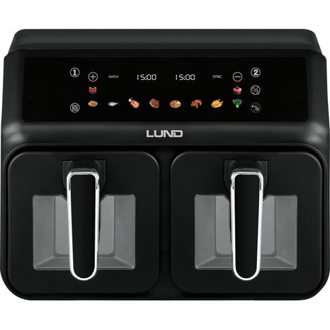 Heißluftfritteuse 2 x 4 L 2200 W, Mini Backofen