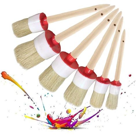 Professionelles Wachspinselset, 6-teilig, für Möbel/Beize/Wachs/Öl, 1 Set