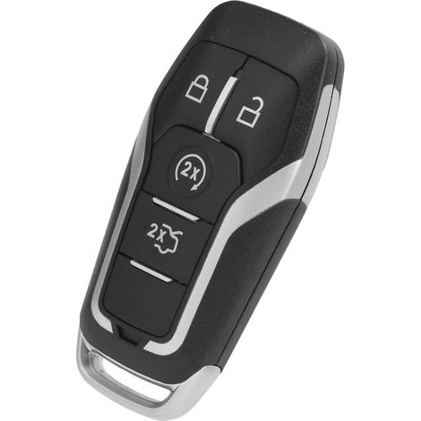 Housse de clé télécommande intelligente 4 boutons, coque de remplacement pour Lincoln MKX MKZ, étui de protection noir (1/5)