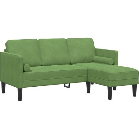 Ensemble de Canapé,Sofa pour Salon,Banquettes Vert clair 173 x 131 x 67 cm Velours CFW121373 (1/5)