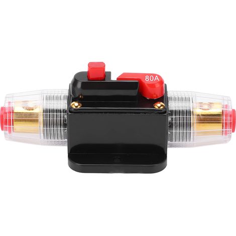 Disjoncteur 80A cuivre rouge plastique phénolique fusible réarmable protecteur système audio auto (1/5)