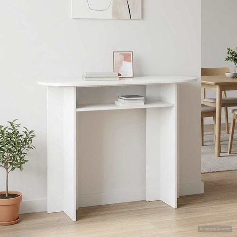 vidaXL Tavolo consolle Bianco Lucido 100 x 39,5 x 75 cm