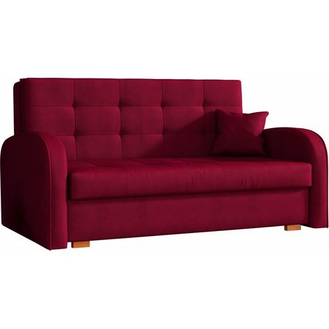 Mirjan24 – Canapé convertible Columbus – 3 places – Avec fonction de couchage – Boîte à literie – Ressorts Zig Zag – Fabriqué en Union Européenne
