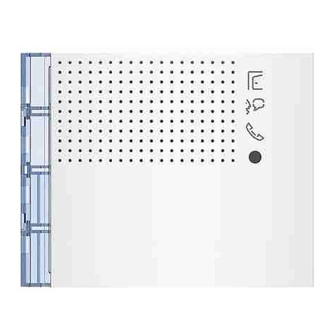 Panel frontal del módulo de altavoces avanzado BTI351102 en acabado blanco.