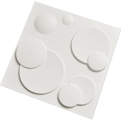 Lot de 15 revêtements tridimensionnels autocollant muraux - 30 x 30 cm, revêtement mural en PVC (1/3)
