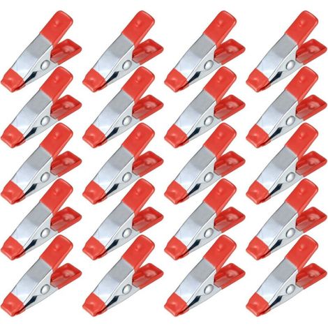 20 Stück Metall-Federklemmen, Modellbau-Pinzette, Metall-Federklemmen, Wäscheklammerhalter für Planen, Camping, Planen, Holzbearbeitung, Modellbauwerkzeug – 2 Zoll