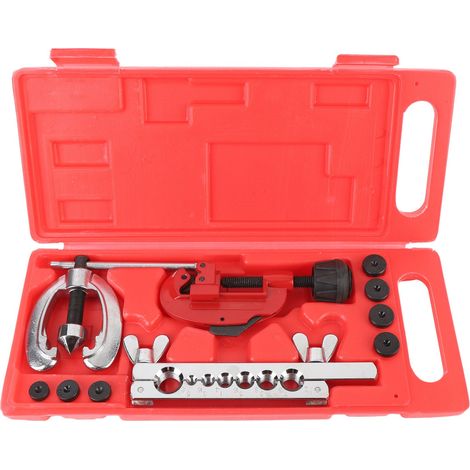 Kit d'évasement double et simple pour tuyaux de frein - Toivize - Acier allié, 7 embouts (3/16" à 5/8"), angle 45°, robuste (1/5)