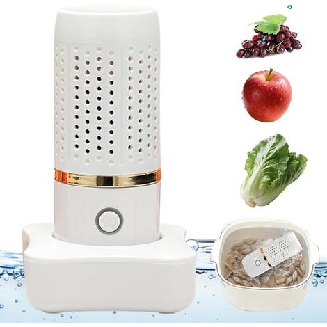 Pulitore per alimenti senza fili per verdure, carne, riso e frutti di mare, pulitore a ultrasuoni portatile per utensili da cucina, m (1/5)