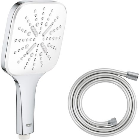 Pack Douchette GROHE Vitalio 3 jets Smartactive rectangulaire + Flexible 150 cm chromé (1/5)