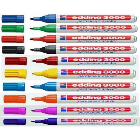 Edding 3000 rotuladores permanentes multicolores 10 colores