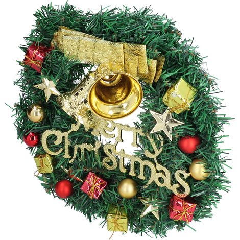 Couronne de Noël lumineuse d'extérieur pour décorations de fêtes de Noël (1/5)